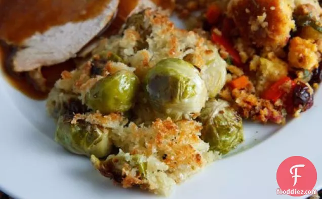 Roasted Brussels Sprouts Au Gratin