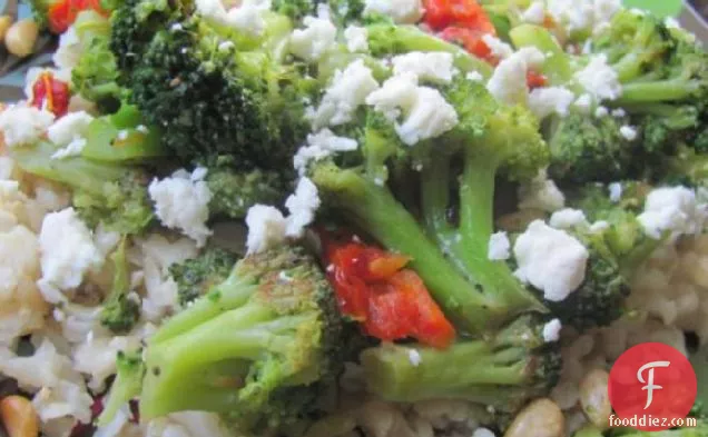 Quick-Braised Broccoli With Sun-Dried Tomatoes and Goat Cheese