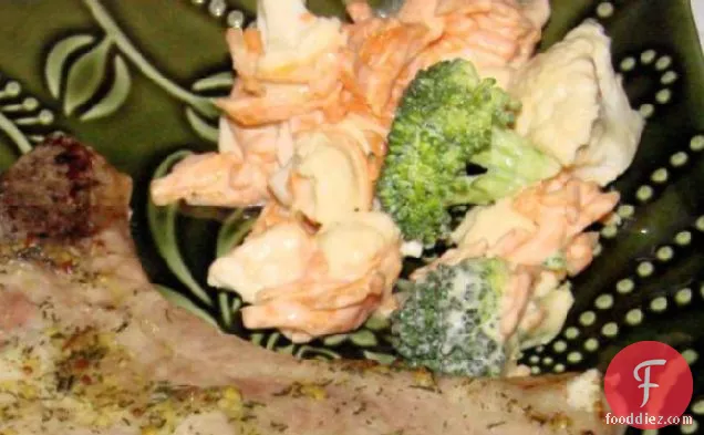 Broccoli, Cauliflower, and Carrot Salad