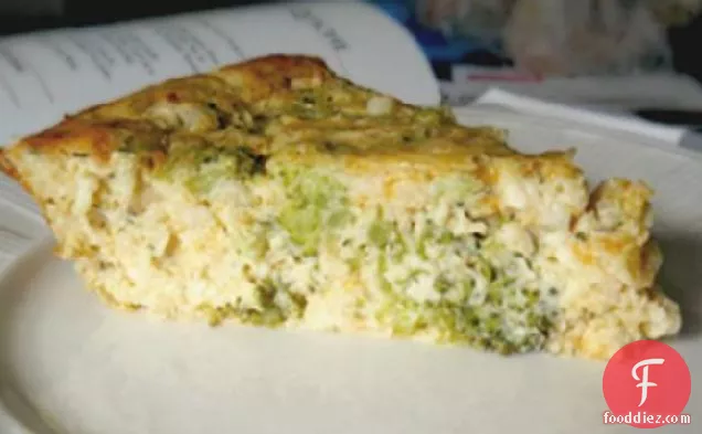 Crustless Feta and Cheddar Quiche