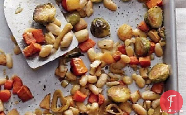 Roasted Winter Vegetables With Cannellini Beans