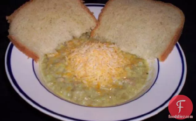 Creamy Broccoli and Ham Soup With Cheese