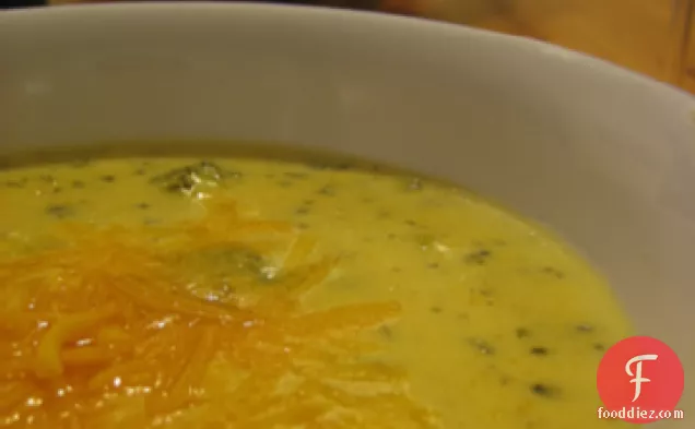 Broccoli Soup with Cheddar Cheese
