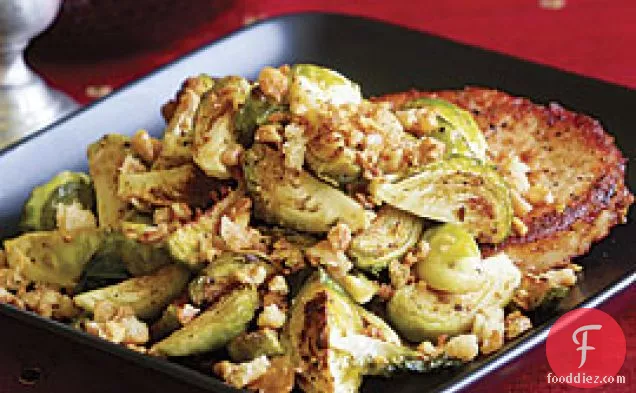 Roasted Brussels Sprouts With Dijon, Walnuts & Crisp Crumbs