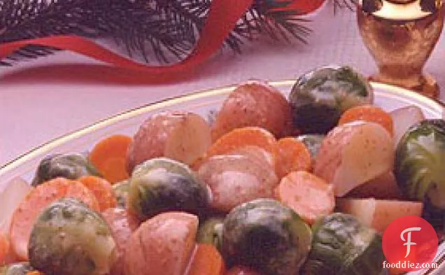 सरसों की चटनी के साथ शीतकालीन सब्जियां