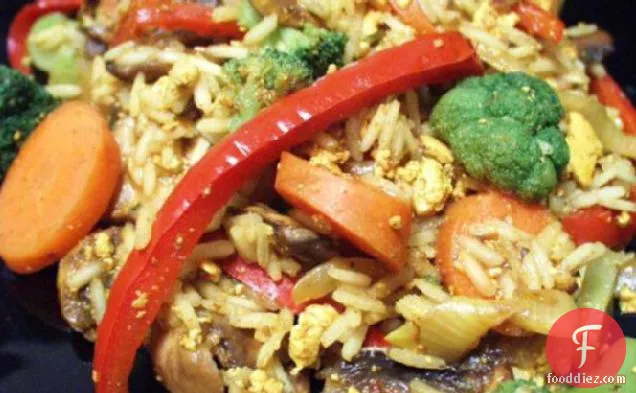 Scrambled Tofu With Veg and Basmati Rice