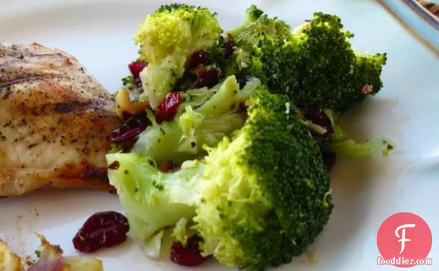 Broccoli With Nuts and Cherries