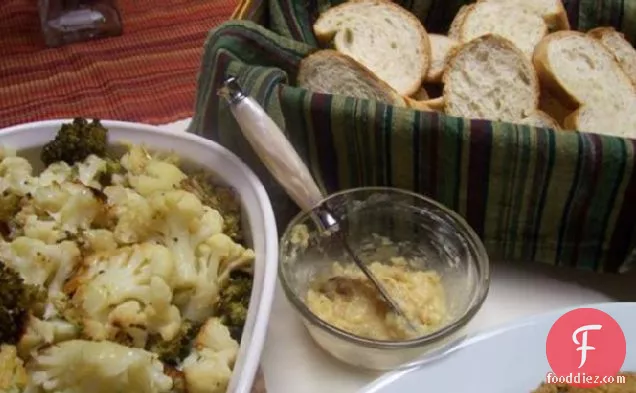 Roasted Cauliflower, Broccoli, and Garlic