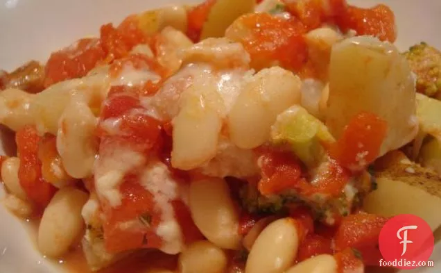 Baked Vegetables With White Beans