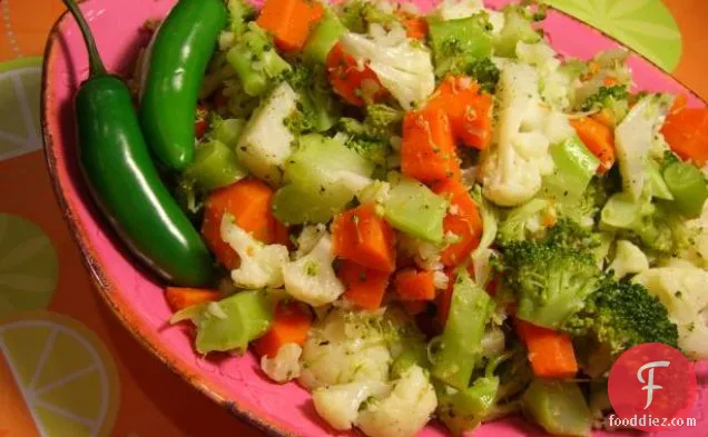 Steamed Vegetables With Chile Lime Butter