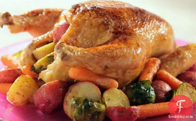 Maple Glazed Chicken with Roasted Country Vegetables