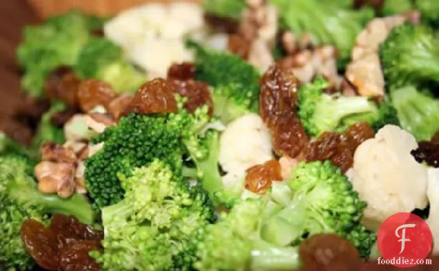 Broccoli Raisin Cauliflower Salad