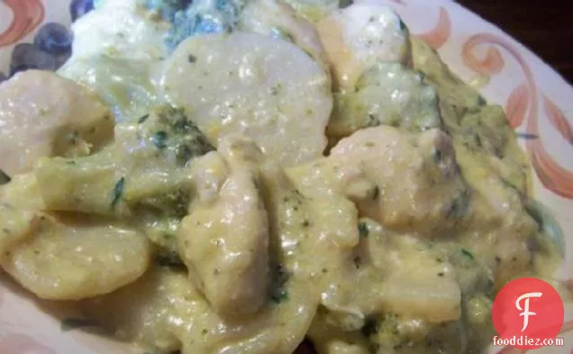 Slow Cooker Cheesy Broccoli Chicken Casserole