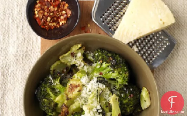 Roasted Broccoli with Grated Manchego