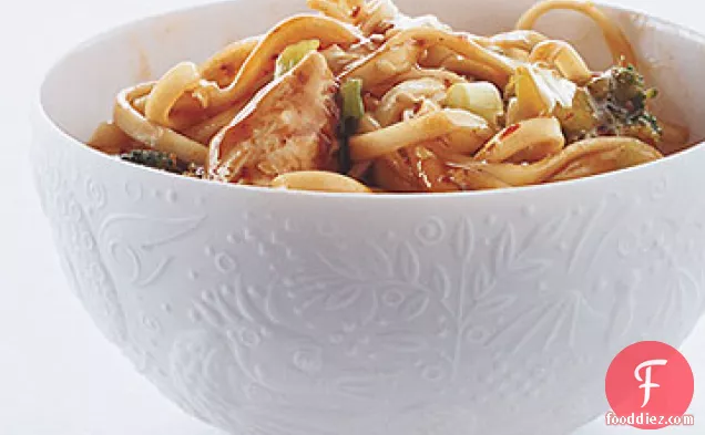 Asian Noodles with Chicken and Scallions