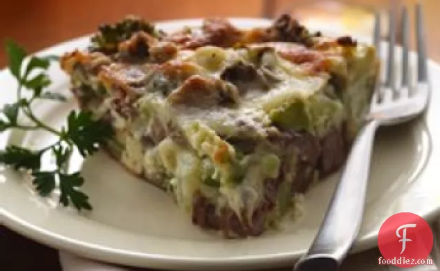 Broccoli and Mushroom Pie