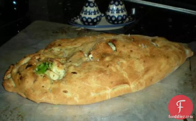 Chicken, Cheese, and Broccoli Calzone