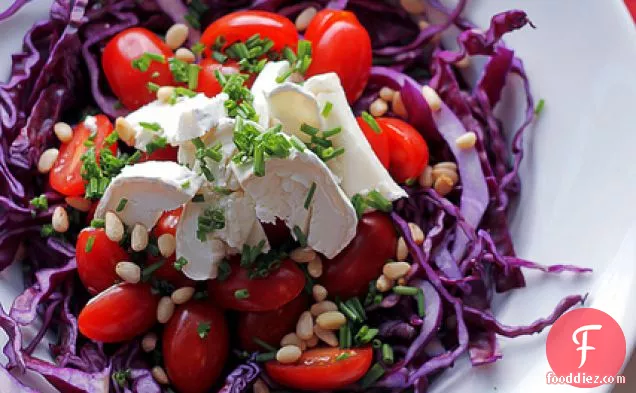 Goat Cheese, Tomatoes And Red Cabbage