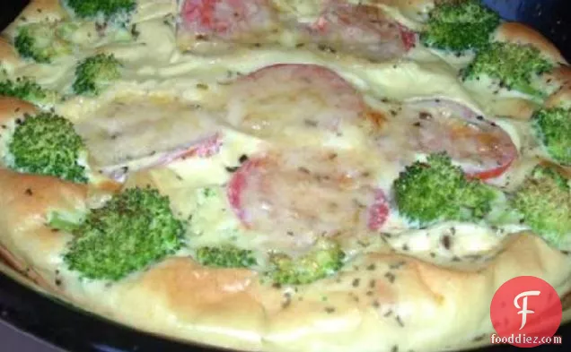 Baked Omelet With Broccoli & Tomato