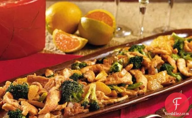 Spicy Ginger-and-Orange Chicken with Broccoli
