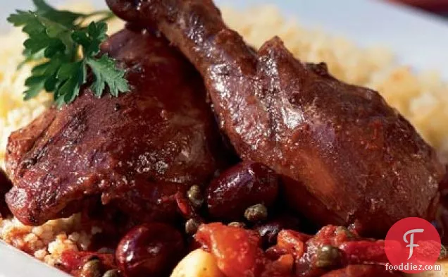 Red Wine-Braised Chicken with Couscous