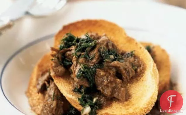 Beer-Braised Beef with Italian Salsa Verde