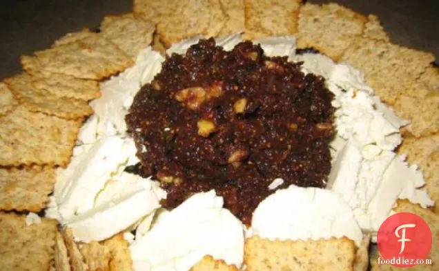 Walnut and Fig Tapenade With Goat Cheese