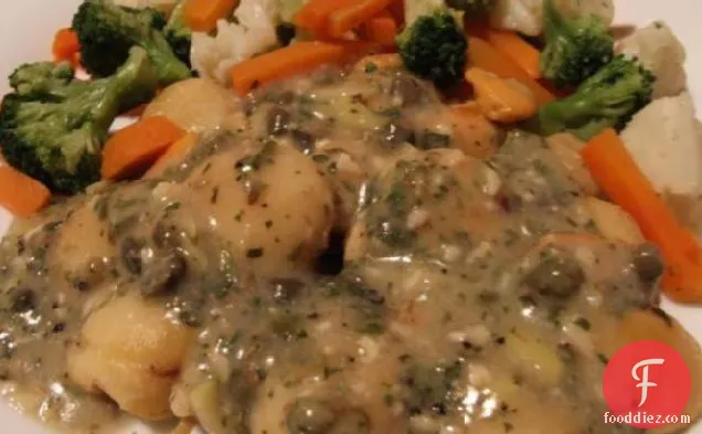 Scallops With Lemon and Capers