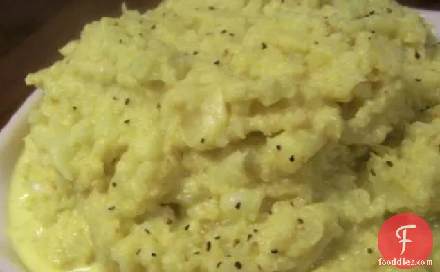 Curried Mashed Cauliflower With Shallots