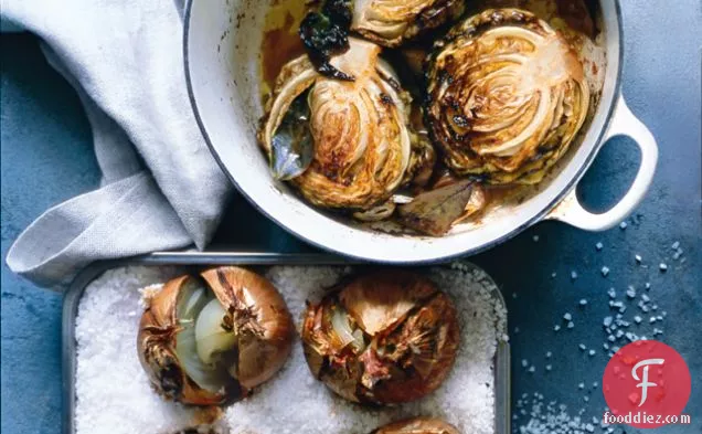 Garlic And Vinegar Roasted Cabbages