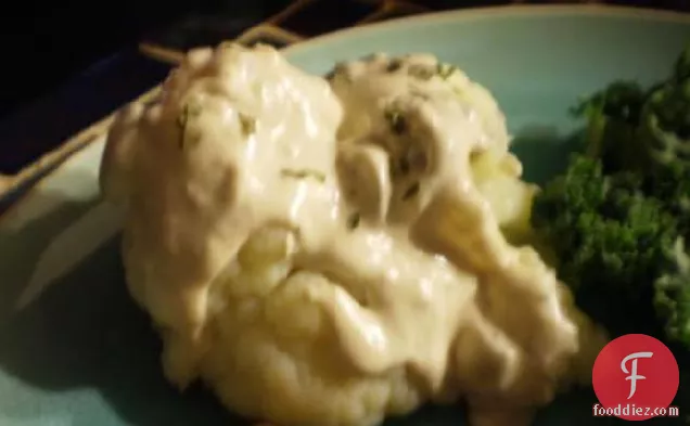 Cauliflower With Mushroom Cheese Sauce