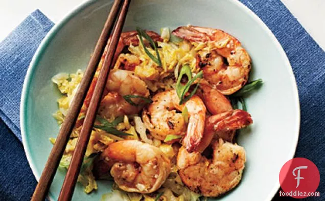 Cantonese-Style Shrimp and Napa Cabbage