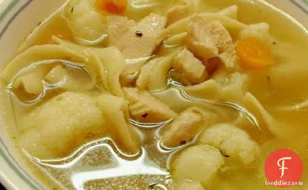 Chicken, Vegetables, and Pasta Soup