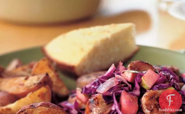 Sausage and Red Cabbage