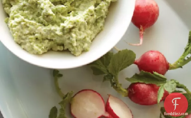 Fava Bean and Goat Cheese Dip with Radishes