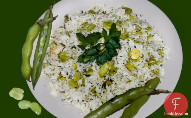 Iraqi Layered Fresh Fava Bean/Broad Beans & Rice