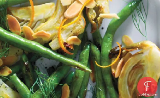 Fennel and Green Beans with Orange and Almonds