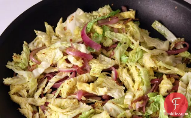 Sauteed Red Onion And Cabbage