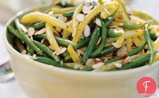 Summer Beans with Preserved Lemon, Almonds, and Rosemary