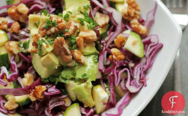 Red Cabbage, Courgettes And Avocado