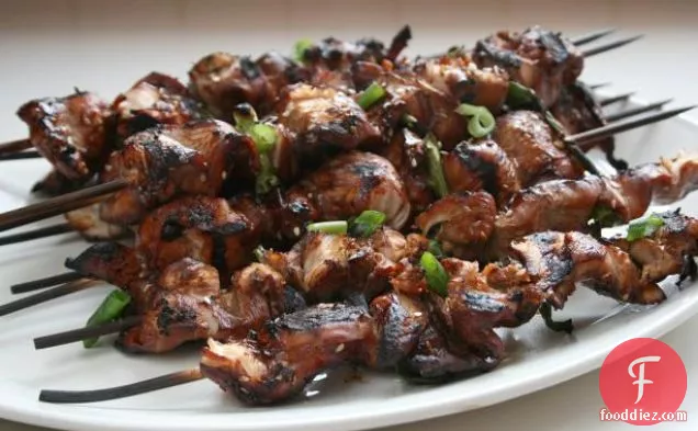 Skewered Korean Chicken and Green Onions