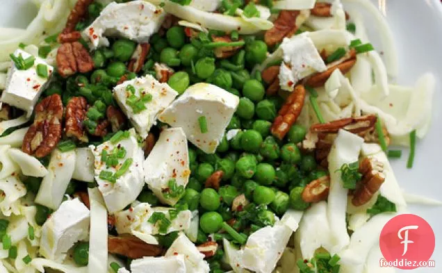 White Cabbage, Peas And Goat Cheese