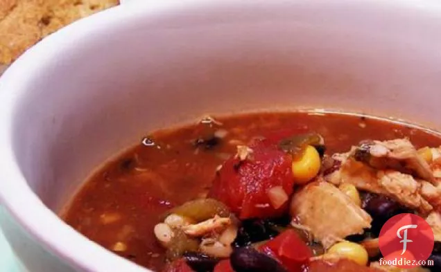 चिकन और जौ मिर्च