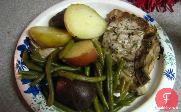 Rosemary Pork With Potatoes and Green Beans