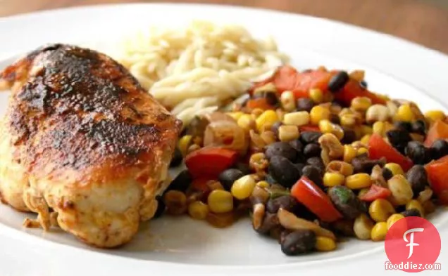 Chicken With Balsamic Succotash