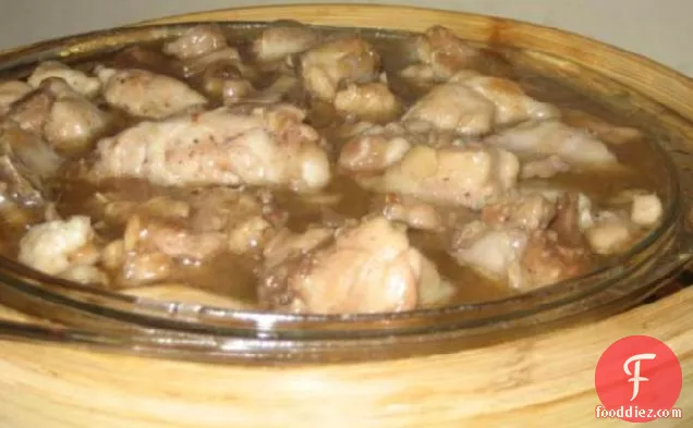 Chicken Steamed With Fresh Lemons (Sai Ling Mung Ching Gai)
