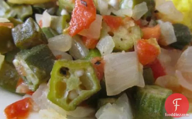 Okra and Tomatoes With Grains of Paradise