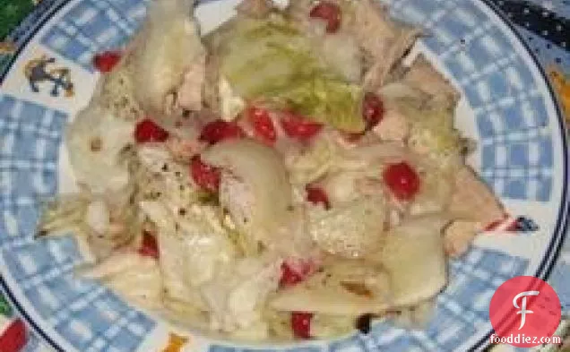 Scalloped Cabbage with Fennel and Cranberries