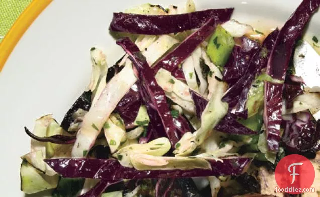 Grilled Red And Green Cabbage Slaw