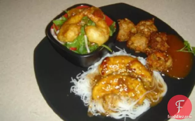 चिली सॉस के साथ एशियाई चिकन (कम कार्ब)